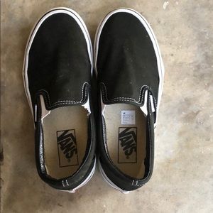 Classic black and white slip on vans